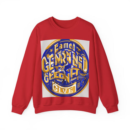 boostlete-pr-season-type-earned-not-given-badge-isometric-0105 — Unisex Heavy Blend Crewneck Sweatshirt (Gildan)
