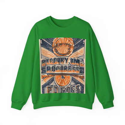 boostlete-boost-mode-type-recovery-progress-outline-over-solid-badge-0161 — Unisex Heavy Blend Crewneck Sweatshirt (Gildan)