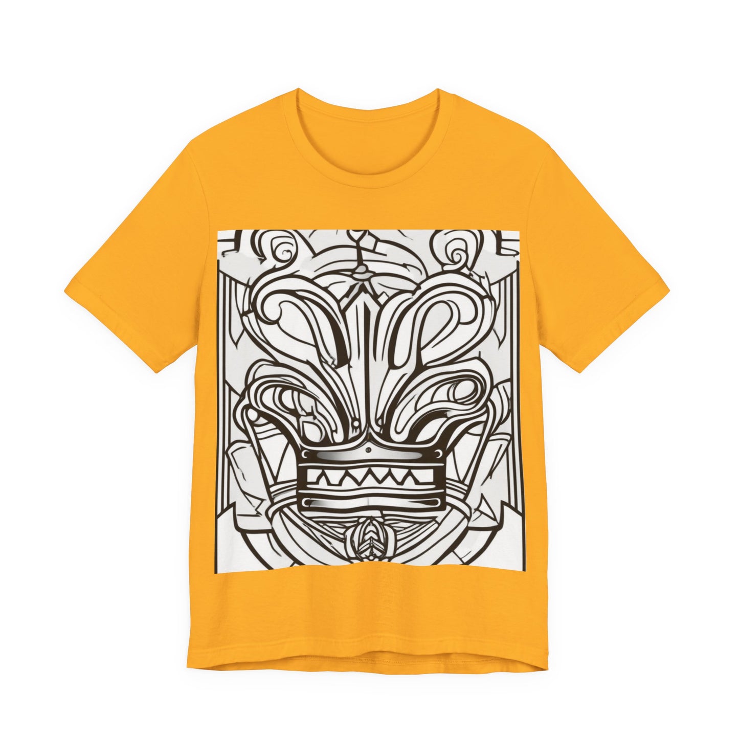 boostlete-boost-mode-icon-crown-offset-line-art-0190 — Unisex Jersey Short Sleeve (B+C 3001)