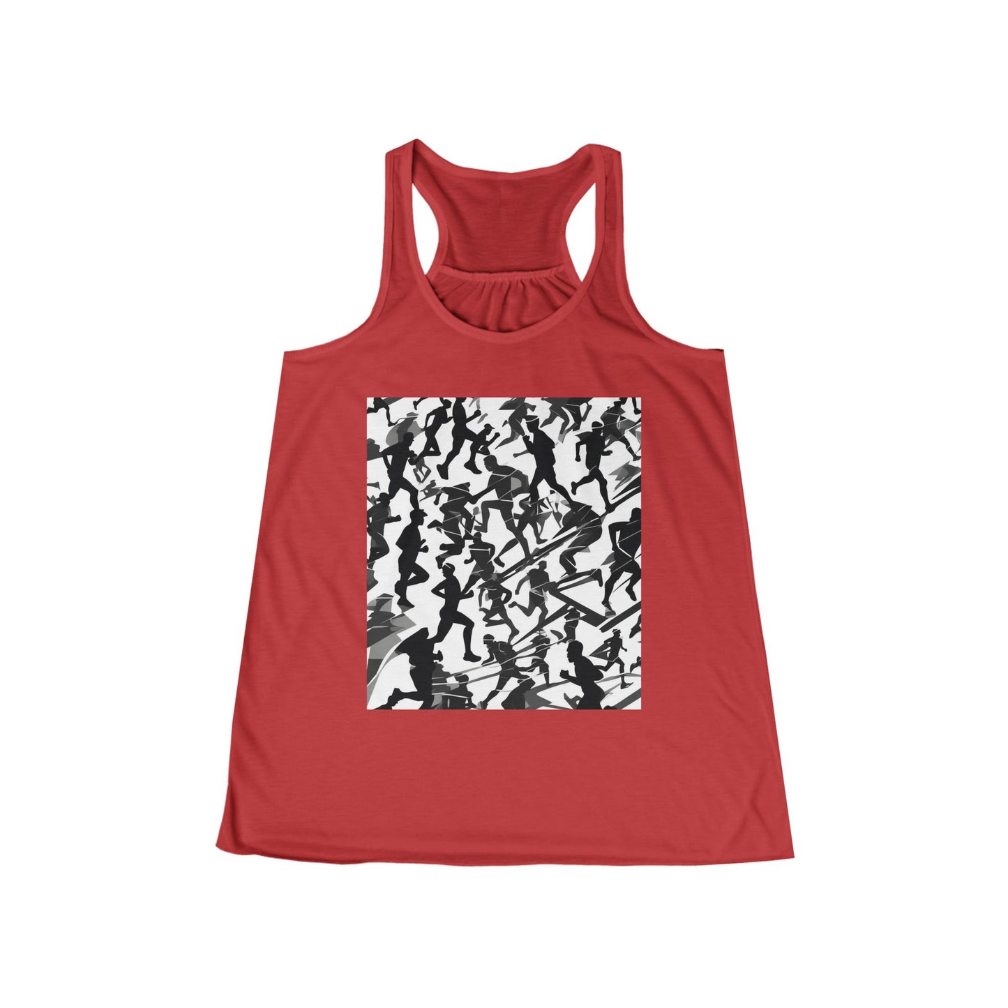 boostlete-field-day-scene-marathoner-motion-paper-0156 — Women's Flowy Racerback Tank (B+C 8800)