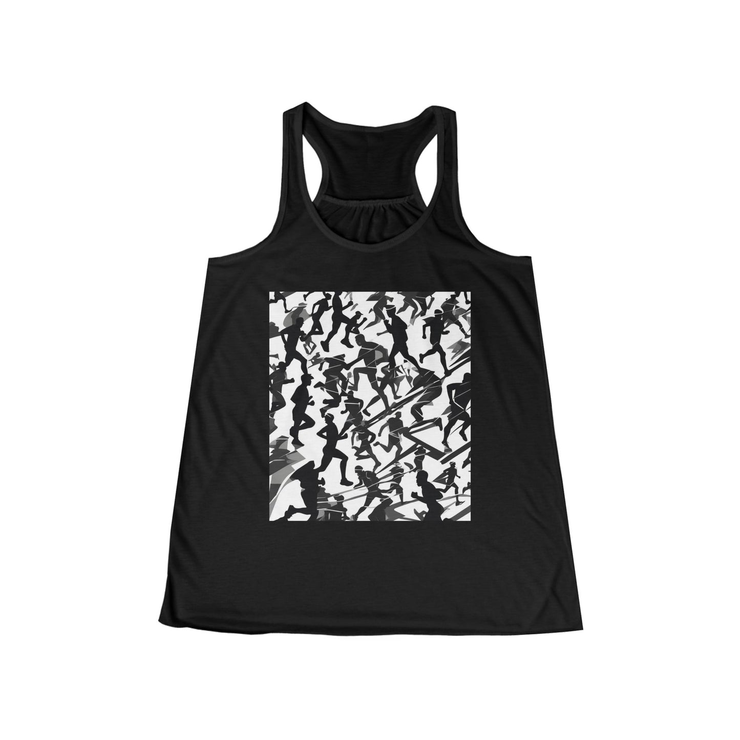 boostlete-field-day-scene-marathoner-motion-paper-0156 — Women's Flowy Racerback Tank (B+C 8800)