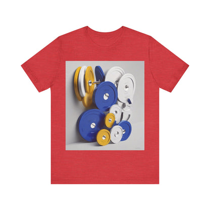 boostlete-field-day-icon-barbell-offset-geometric-0150 — Unisex Jersey Short Sleeve (B+C 3001)