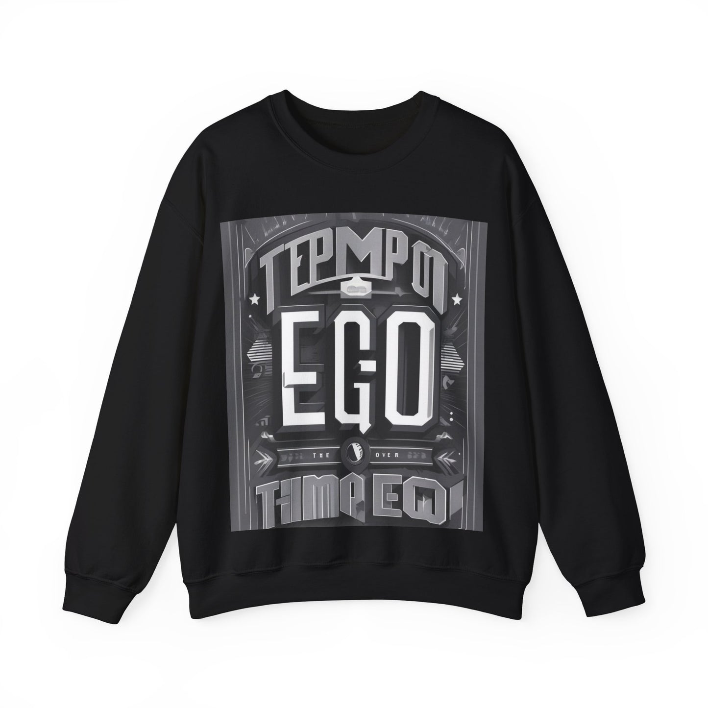 boostlete-mile-by-mile-type-tempo-over-ego-banner-modern-0093 — Unisex Heavy Blend Crewneck Sweatshirt (Gildan)