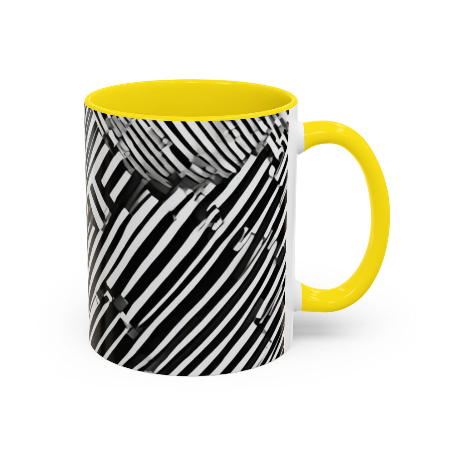 boostlete-mile-by-mile-pattern-barcode-monoline-0059 — Accent Mug 11oz/15oz