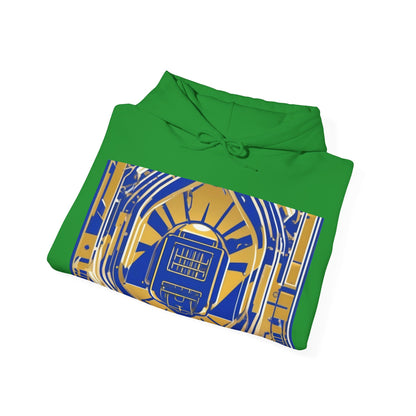 boostlete-mile-by-mile-icon-battery-motion-monoline-0002 — Unisex Heavy Blend Hooded Sweatshirt (Gildan)