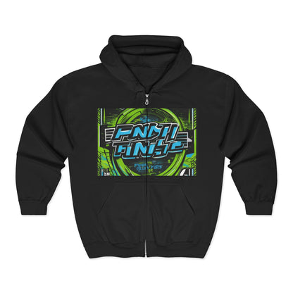 boostlete-iron-intent-type-focus-finish-big-retro-0177 — Unisex Heavy Blend Full-Zip Hooded Sweatshirt