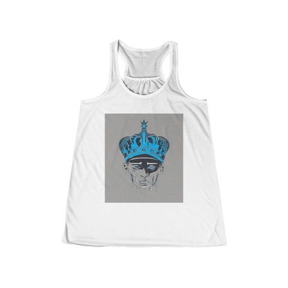 boostlete-am-crew-icon-crown-grainy-monoline-0022 — Women's Flowy Racerback Tank (B+C 8800)