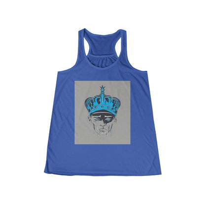 boostlete-am-crew-icon-crown-grainy-monoline-0022 — Women's Flowy Racerback Tank (B+C 8800)