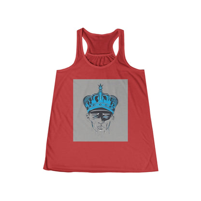 boostlete-am-crew-icon-crown-grainy-monoline-0022 — Women's Flowy Racerback Tank (B+C 8800)