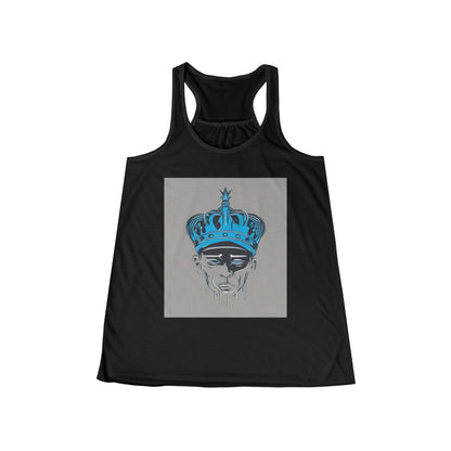boostlete-am-crew-icon-crown-grainy-monoline-0022 — Women's Flowy Racerback Tank (B+C 8800)