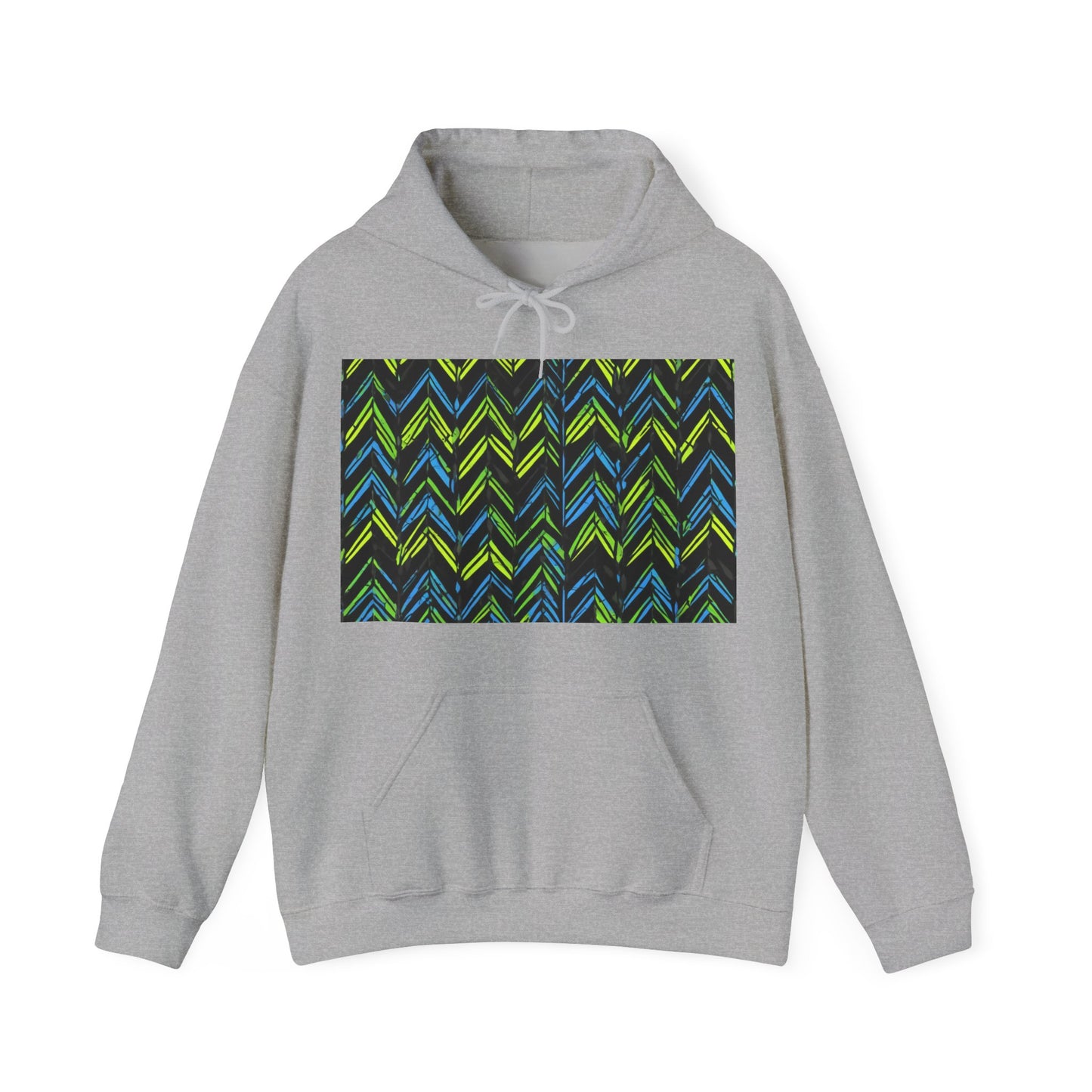 boostlete-mile-by-mile-pattern-chevron-monoline-0051 — Unisex Heavy Blend Hooded Sweatshirt (Gildan)
