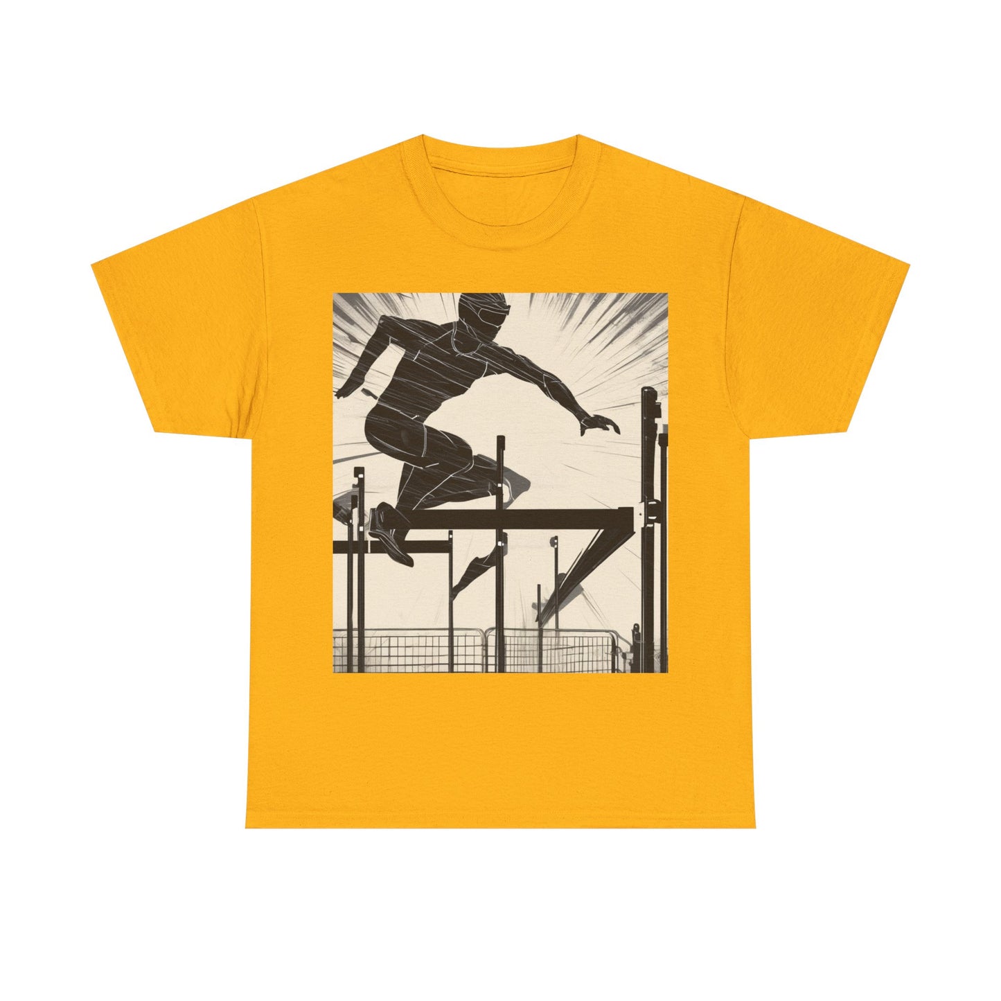 boostlete-iron-intent-scene-hurdler-speed-blueprint-0152 — Unisex Heavy Cotton Tee (Gildan 5000)