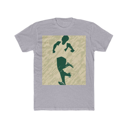 boostlete-am-crew-icon-runner-grainy-blueprint-0134 — Unisex Cotton Crew Tee (NL 3600)