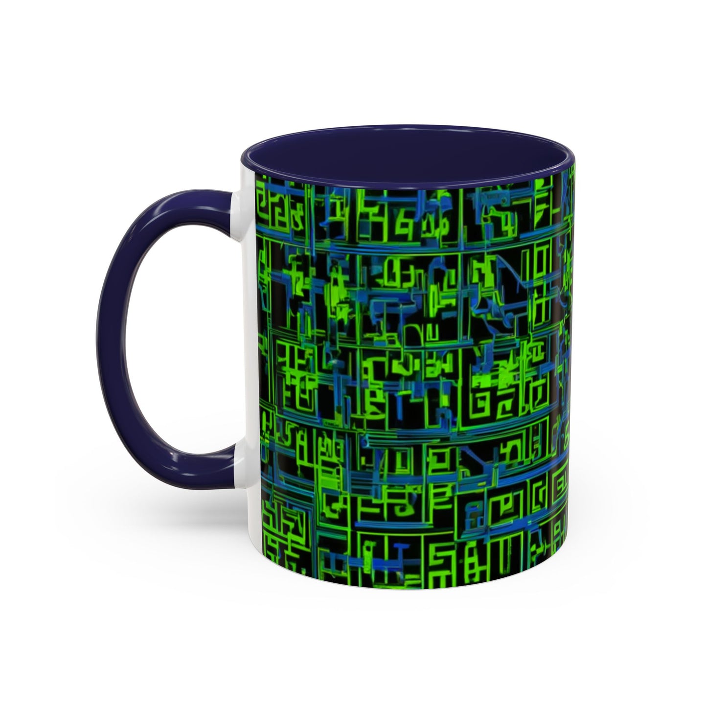 boostlete-mile-by-mile-pattern-plate-number-blueprint-0147 — Accent Mug 11oz/15oz