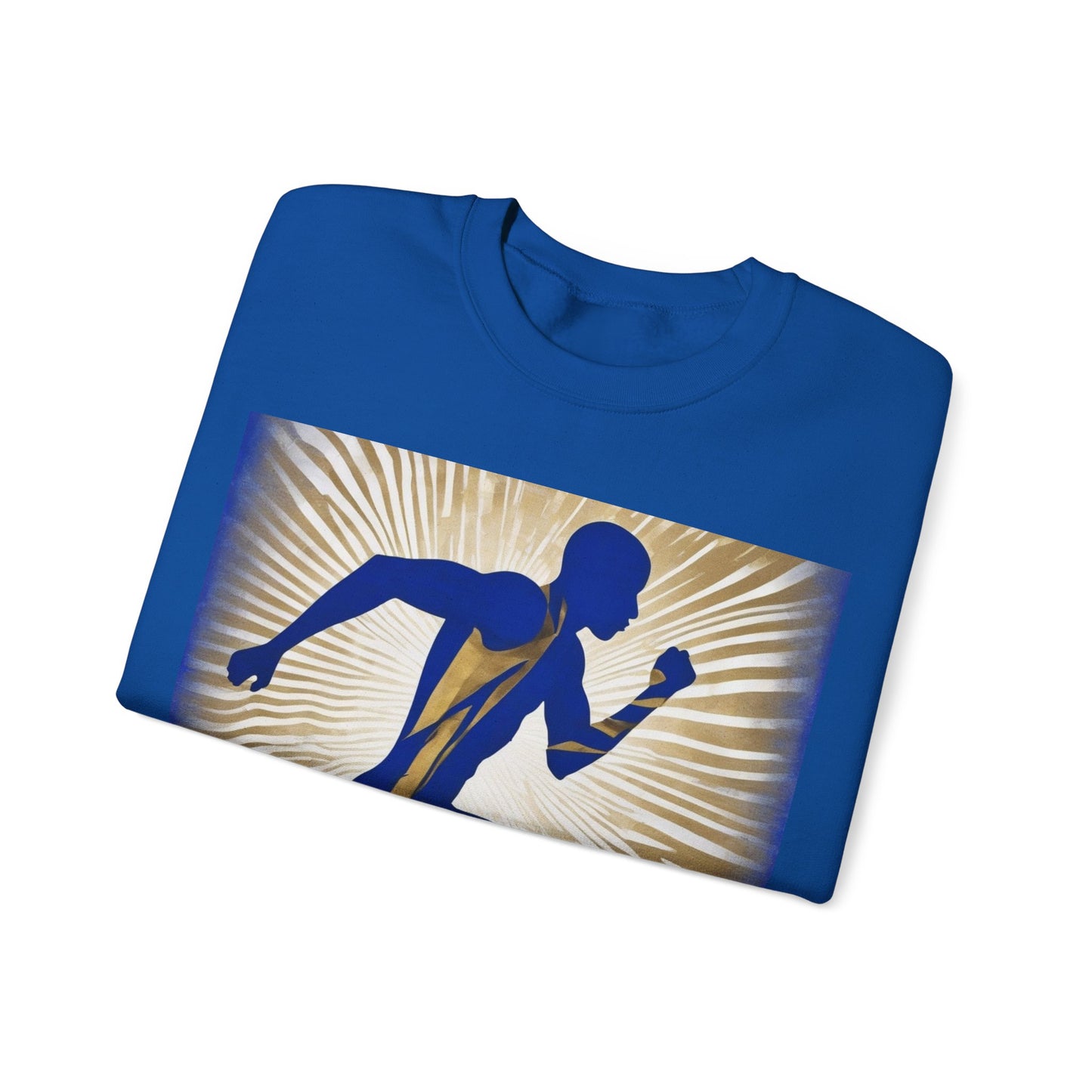 boostlete-field-day-scene-sprinter-motion-paper-0496 — Unisex Heavy Blend Crewneck Sweatshirt (Gildan)