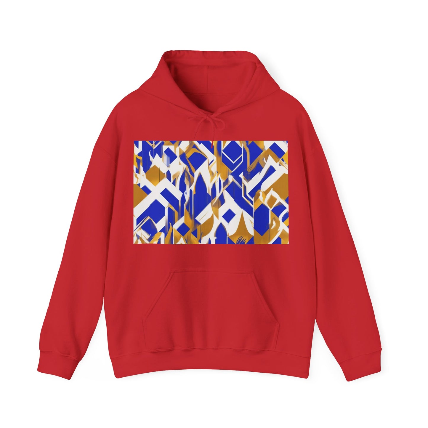 boostlete-field-day-icon-flame-glitch-geometric-0090 — Unisex Heavy Blend Hooded Sweatshirt (Gildan)
