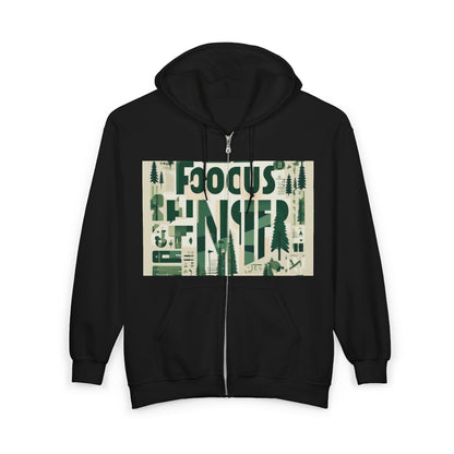 boostlete-boost-mode-type-focus-finish-banner-modern-0113 — Unisex Heavy Blend Full-Zip Hooded Sweatshirt