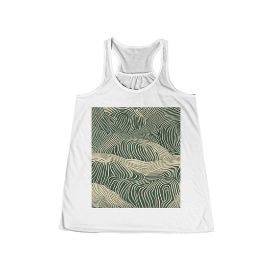 boostlete-rise-grind-pattern-topographic-modern-0403 — Women's Flowy Racerback Tank (B+C 8800)