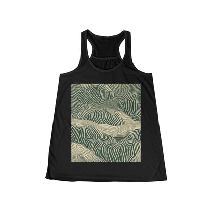 boostlete-rise-grind-pattern-topographic-modern-0403 — Women's Flowy Racerback Tank (B+C 8800)