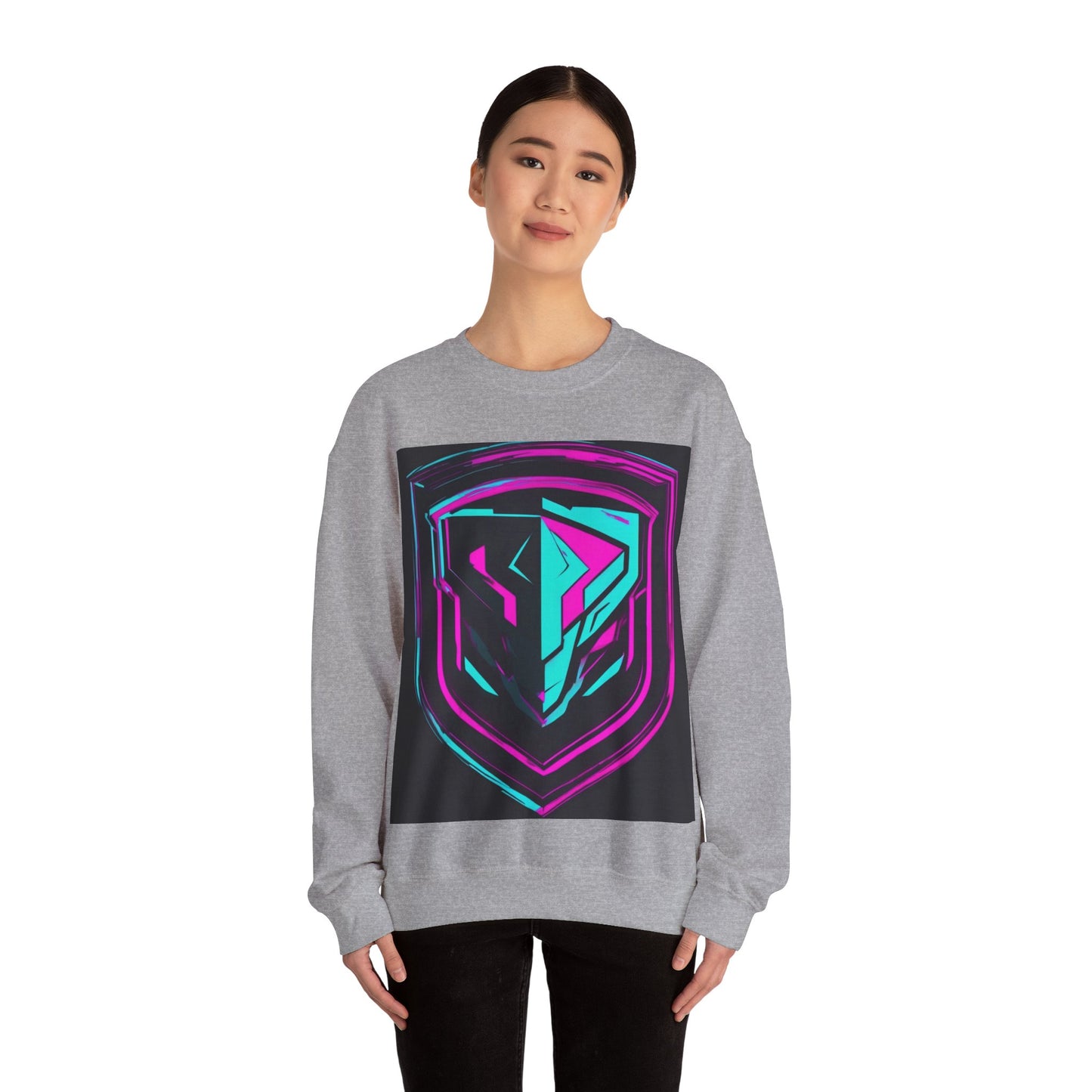 boostlete-pr-season-icon-shield-speed-industrial-0270 — Unisex Heavy Blend Crewneck Sweatshirt (Gildan)