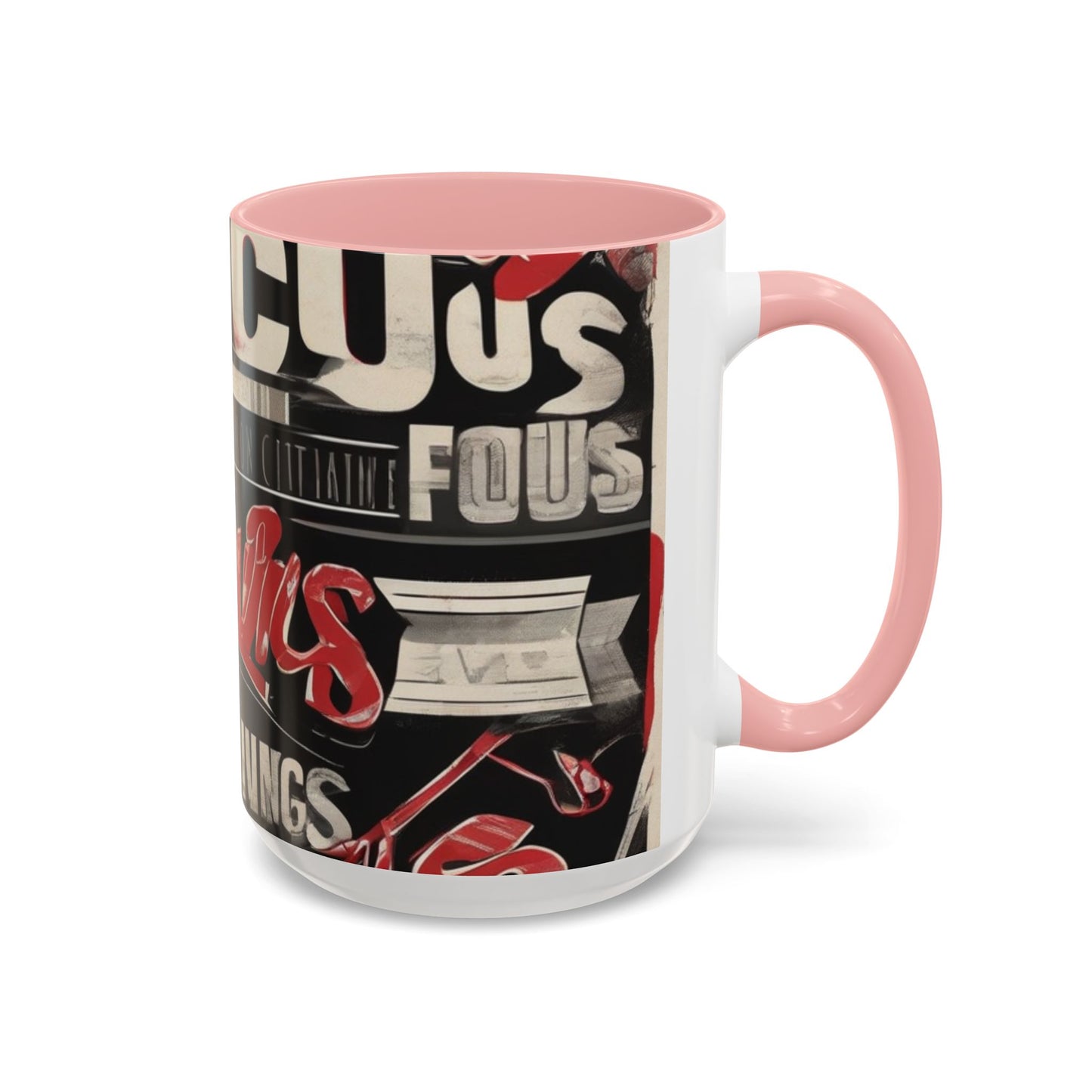 boostlete-mile-by-mile-type-focus-over-feelings-split-retro-0841 — Accent Mug 11/15oz