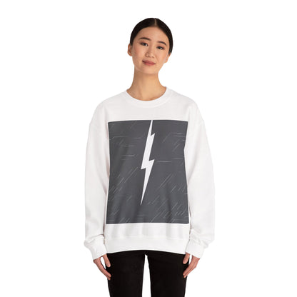 boostlete-am-crew-icon-lightning-glitch-vector-0590 — Unisex Heavy Blend Crewneck (G18000)