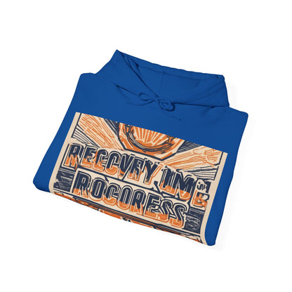 boostlete-boost-mode-type-recovery-progress-outline-over-solid-badge-0161 — Unisex Heavy Blend Hooded Sweatshirt (Gildan)