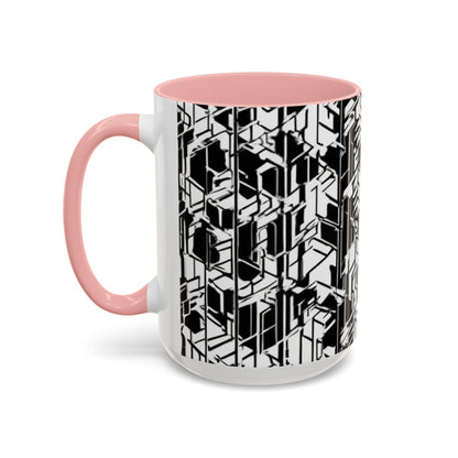 boostlete-field-day-pattern-micro-blueprint-0927 — Accent Mug 11/15oz
