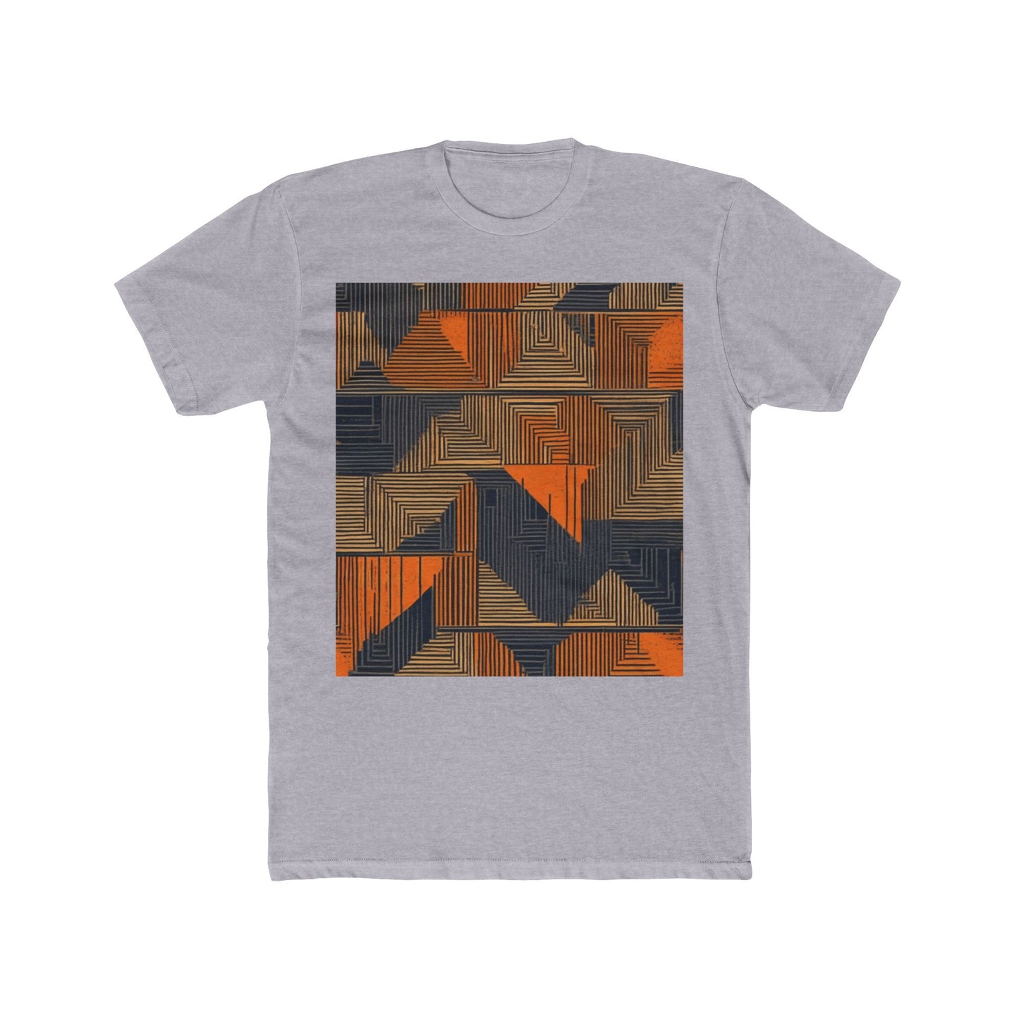 boostlete-field-day-pattern-stair-steps-geometric-0055 — Unisex Cotton Crew Tee (NL 3600)