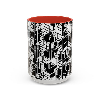 boostlete-field-day-pattern-micro-blueprint-0927 — Accent Mug 11/15oz