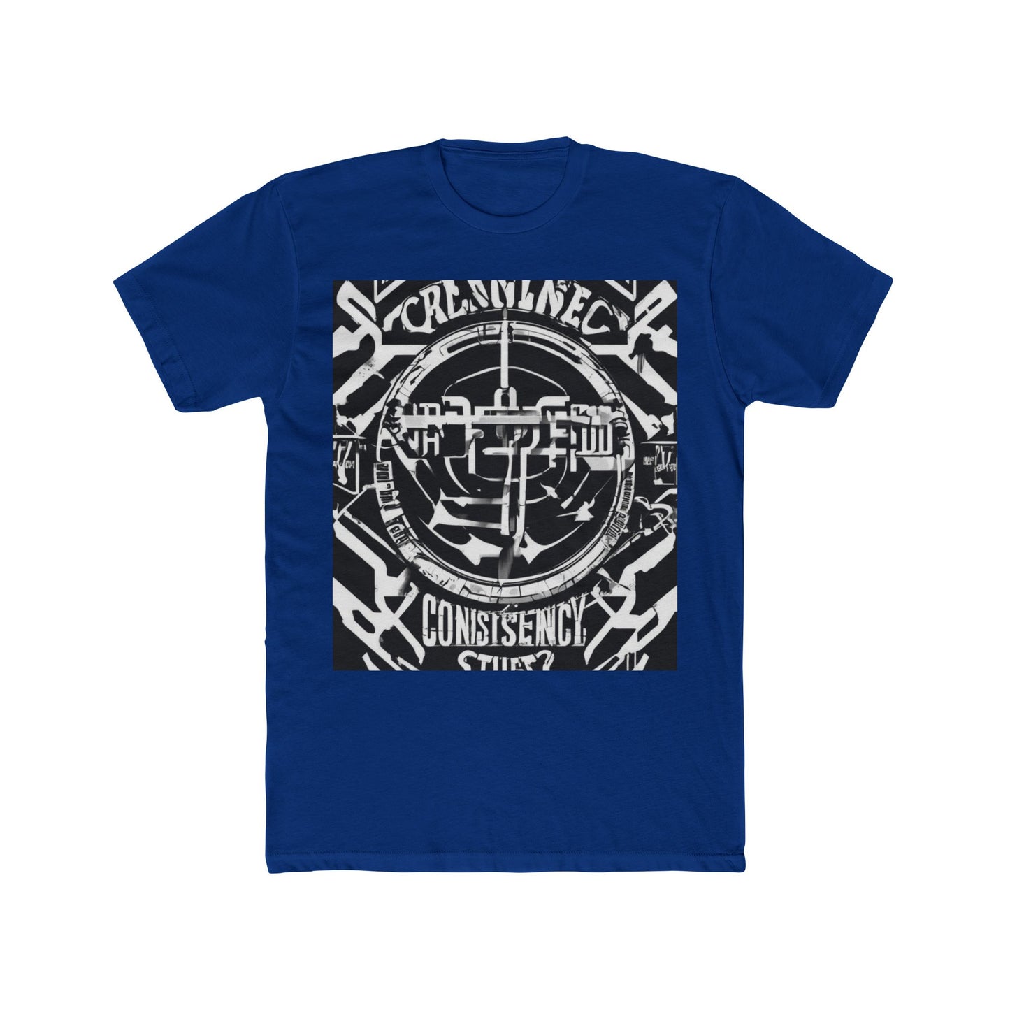 boostlete-am-crew-type-consistency-is-the-flex-centered-industrial-0137 — Unisex Cotton Crew Tee (NL 3600)