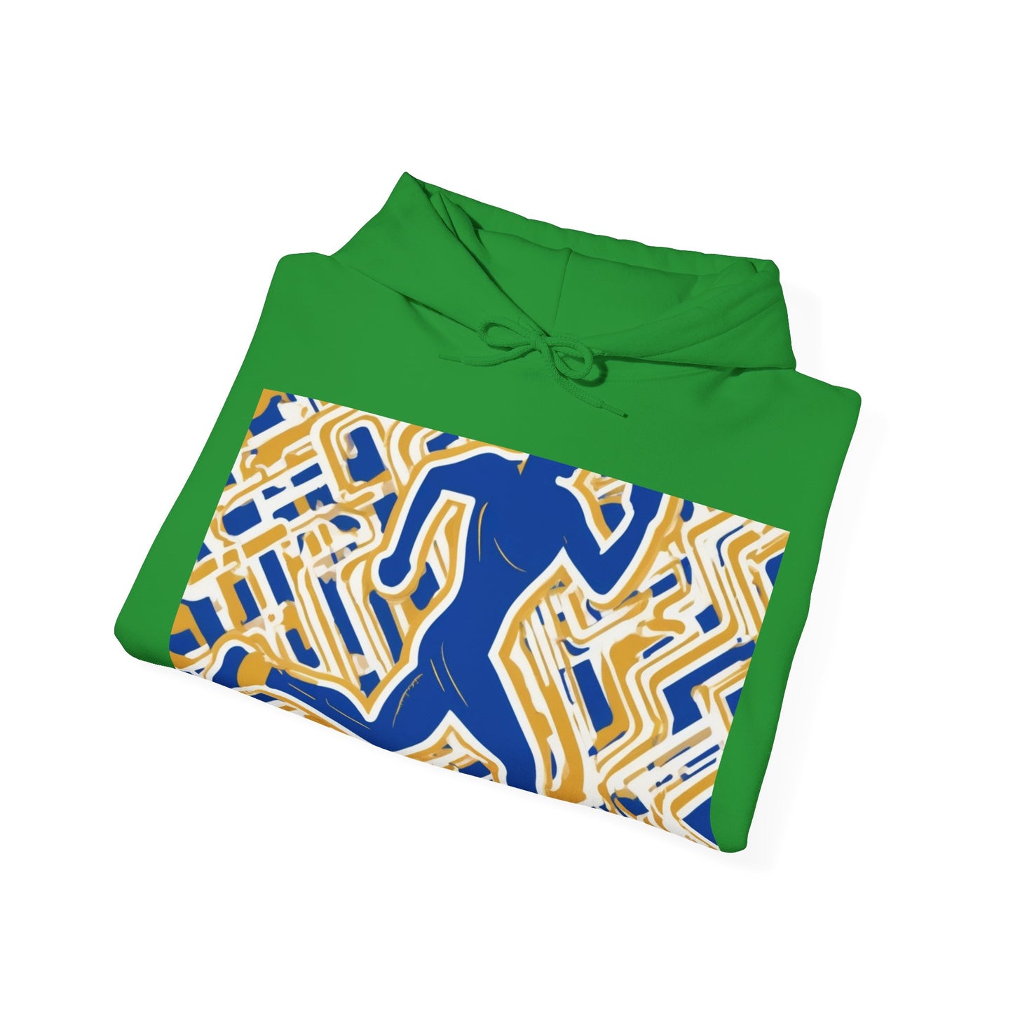 boostlete-pr-season-icon-runner-outline-industrial-0170 — Unisex Heavy Blend Hooded Sweatshirt (Gildan)