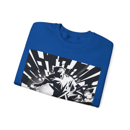 boostlete-am-crew-scene-sprinter-high-modern-0312 — Unisex Heavy Blend Crewneck Sweatshirt (Gildan)