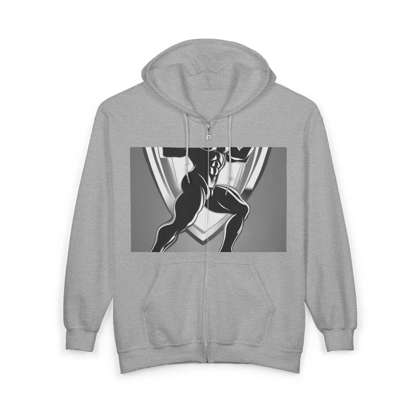 boostlete-mile-by-mile-scene-lunge-3d-athletic-0020 — Unisex Heavy Blend Full-Zip Hooded Sweatshirt