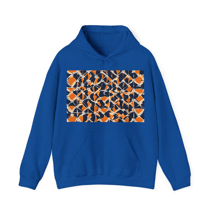 boostlete-headspace-pattern-plate-number-badge-0387 — Unisex Heavy Blend Hoodie (G18500)