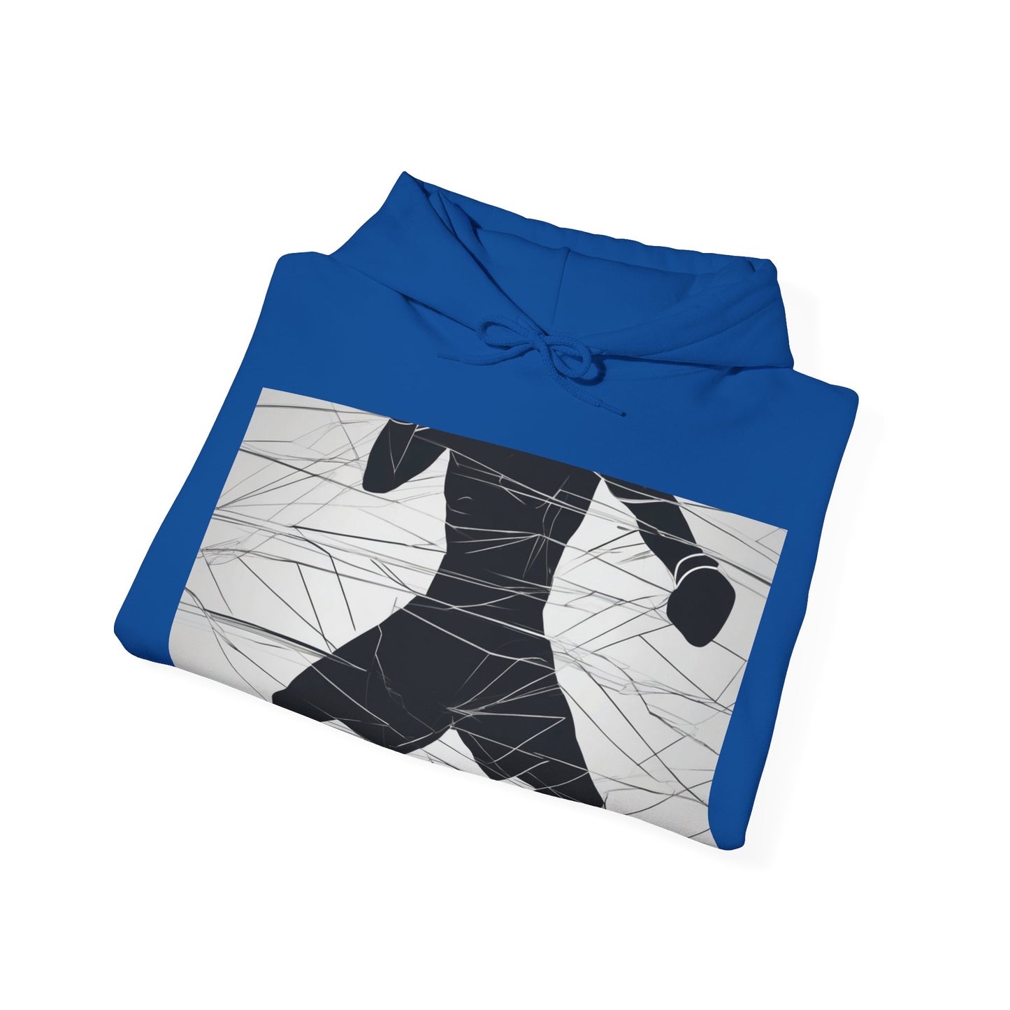 boostlete-mile-by-mile-scene-boxer-motion-geometric-0028 — Unisex Heavy Blend Hooded Sweatshirt (Gildan)