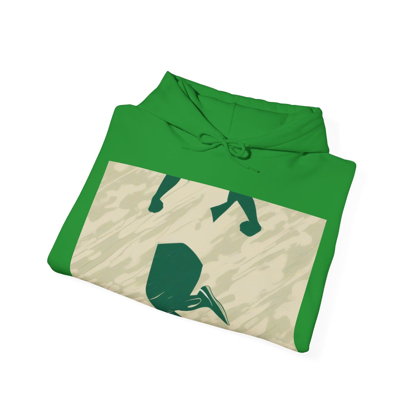 boostlete-am-crew-icon-runner-grainy-blueprint-0134 — Unisex Heavy Blend Hooded Sweatshirt (Gildan)