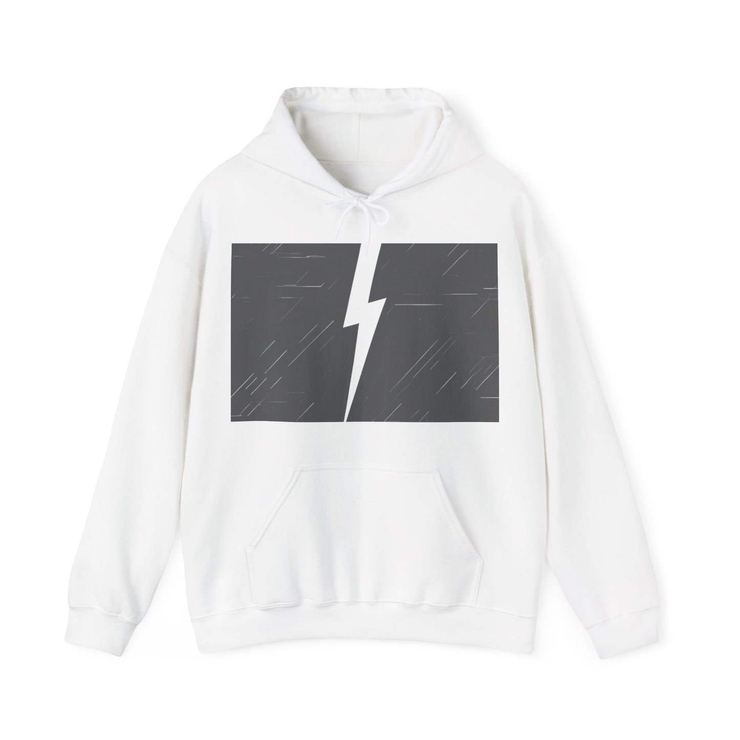 boostlete-am-crew-icon-lightning-glitch-vector-0590 — Unisex Heavy Blend Hoodie (G18500)