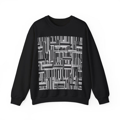 boostlete-recovery-progress-pattern-barcode-isometric-1023 — Unisex Heavy Blend Crewneck (G18000)