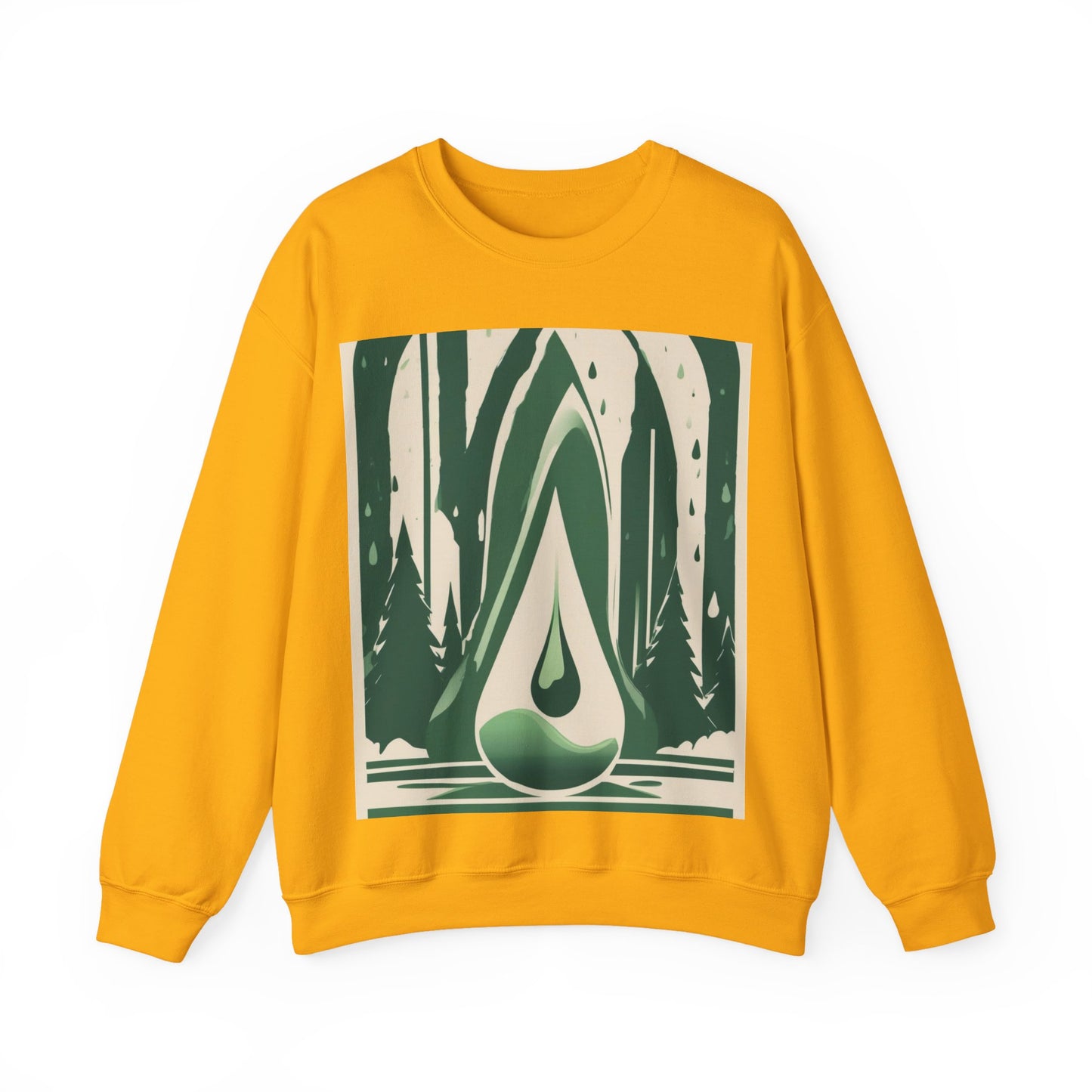 boostlete-quiet-power-icon-water-glitch-retro-0186 — Unisex Heavy Blend Crewneck Sweatshirt (Gildan)