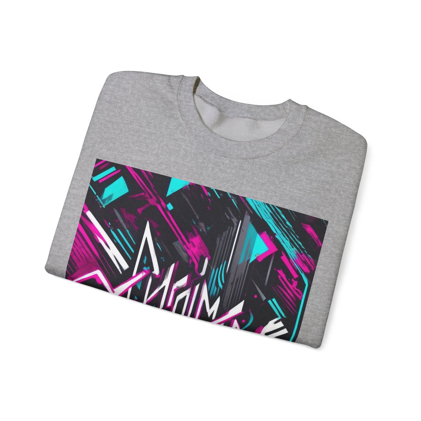 boostlete-recovery-progress-type-momentum-over-mood-diagonal-vector-0213 — Unisex Heavy Blend Crewneck Sweatshirt (Gildan)