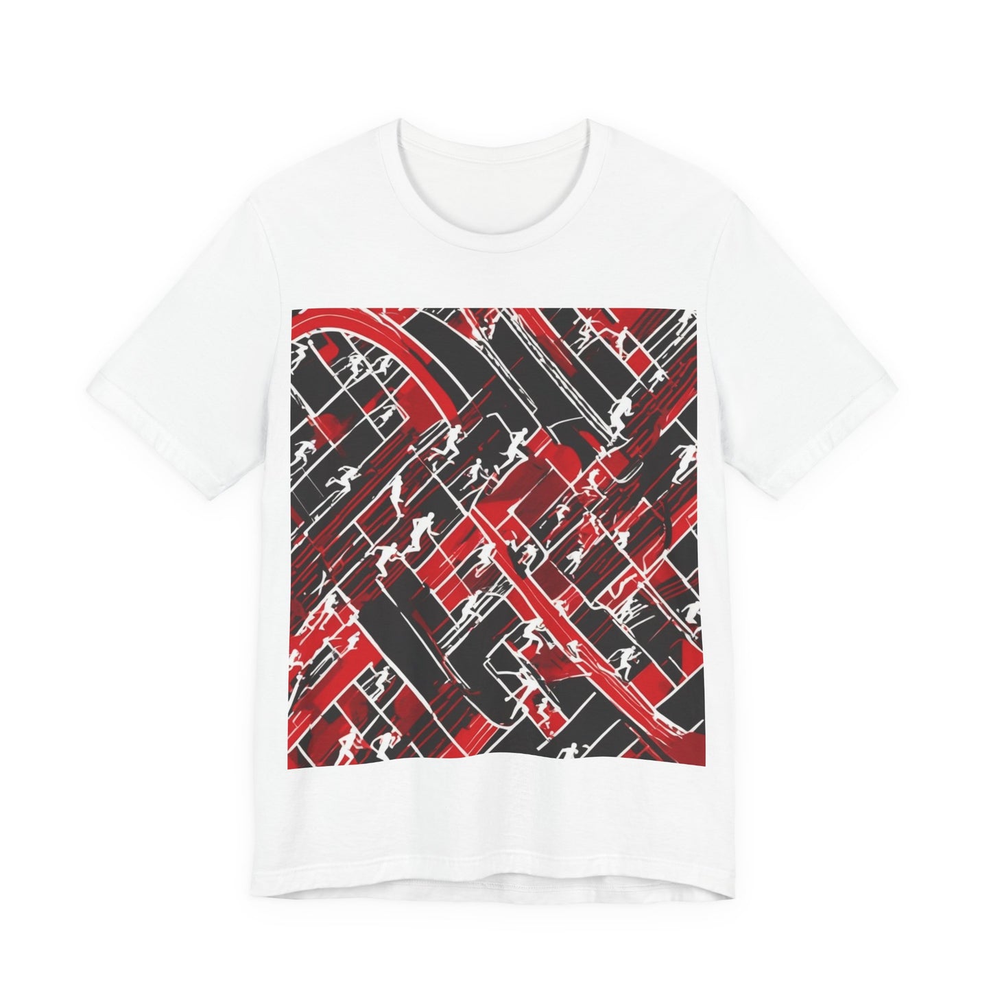 boostlete-pr-season-scene-marathoner-outline-modern-0124 — Unisex Jersey Short Sleeve (B+C 3001)