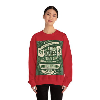 boostlete-am-crew-type-charge-ahead-banner-paper-0965 — Unisex Heavy Blend Crewneck (G18000)