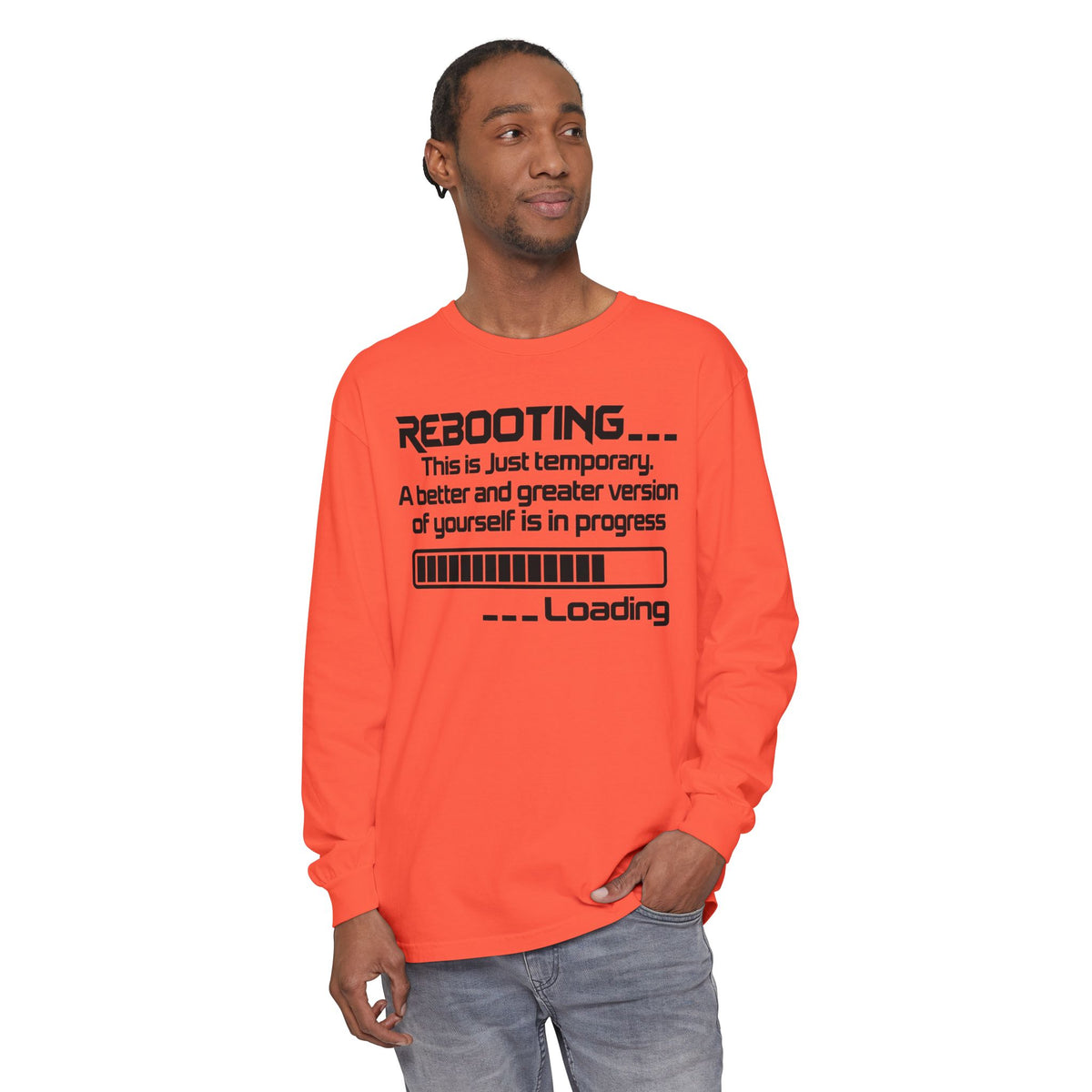 Rebooting Loading Humor Long Sleeve T-Shirt