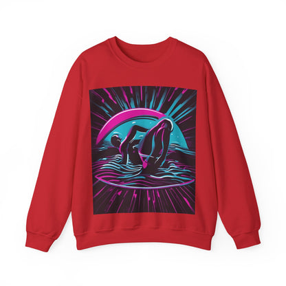 boostlete-pr-season-icon-swimmer-duotone-bold-0126 — Unisex Heavy Blend Crewneck Sweatshirt (Gildan)