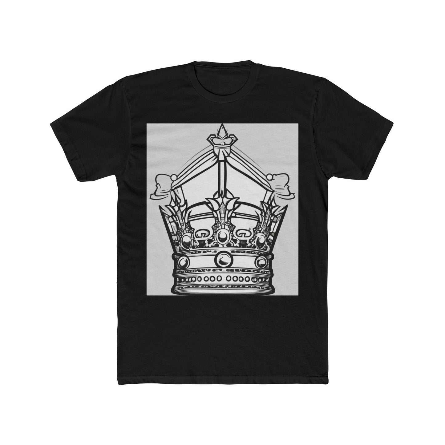 boostlete-quiet-power-icon-crown-outline-badge-0130 — Unisex Cotton Crew Tee (NL 3600)