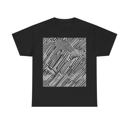 boostlete-mile-by-mile-pattern-barcode-monoline-0059 — Unisex Heavy Cotton Tee (Gildan 5000)