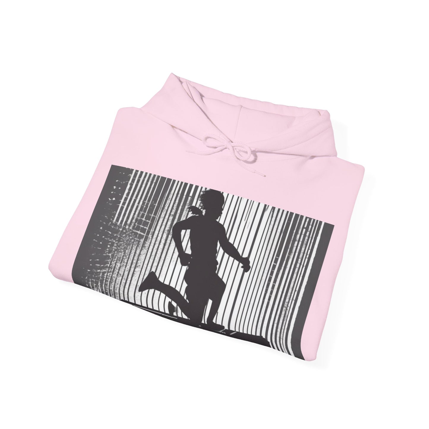 boostlete-am-crew-scene-hurdler-halftone-badge-0956 — Unisex Heavy Blend Hoodie (G18500)