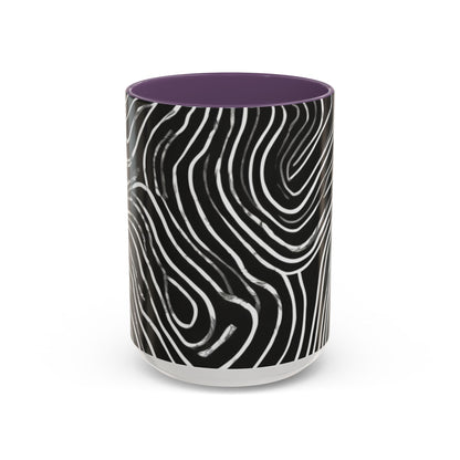 boostlete-field-day-pattern-topographic-badge-0307 — Accent Mug 11oz/15oz
