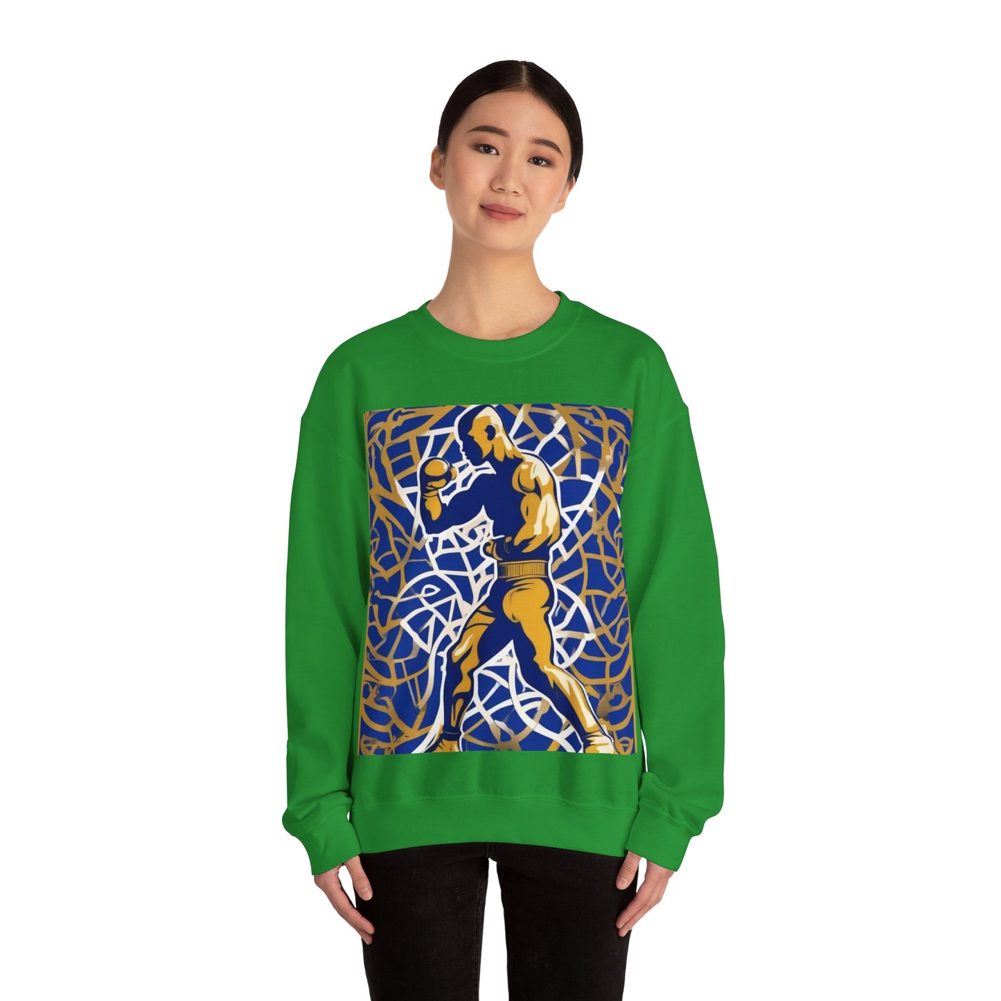 boostlete-field-day-scene-boxer-offset-paper-0776 — Unisex Heavy Blend Crewneck (G18000)